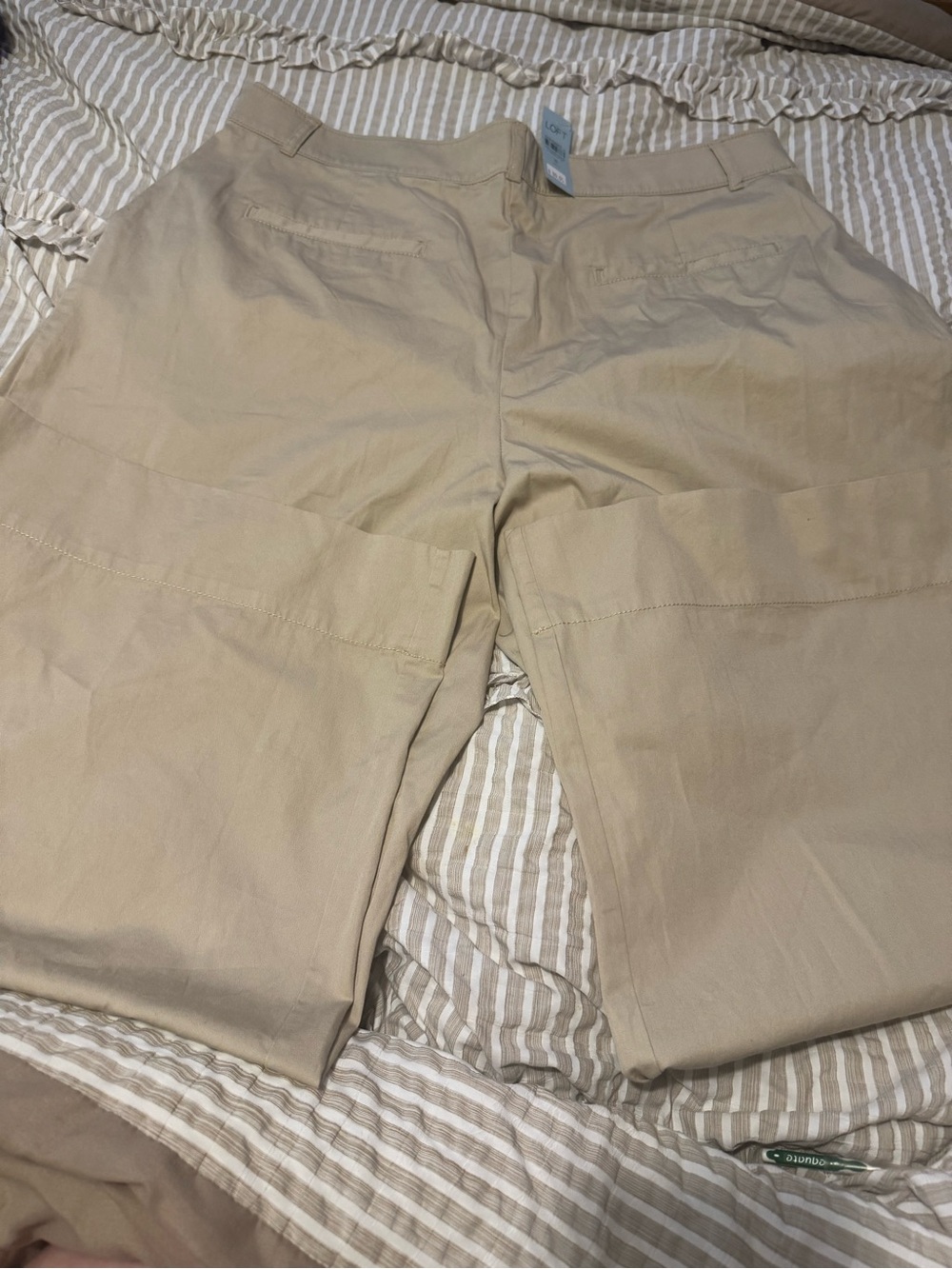 NWT Womens Loft  Beige Casual Pants - wide leg